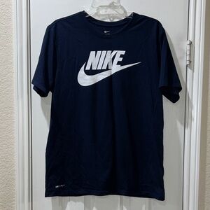 Nike Men's Dri-Fit Dark Blue Short Sleeve Tee